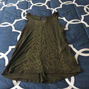 Apt. 9 Green Tank with Gold Accents